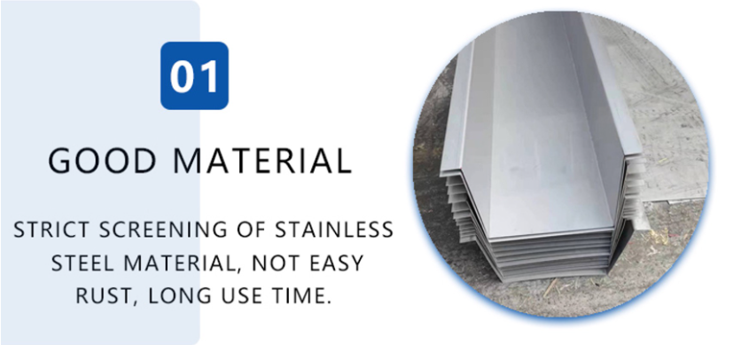 Prime Quailty Roof Rain Gutter Metal Roofing Panel Parts Stainless Steel Rain Gutter