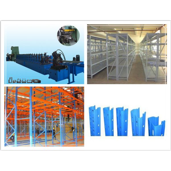 Adjustable Racking Roll Forming Machine With Manual Uncoiler 6~8m/Min