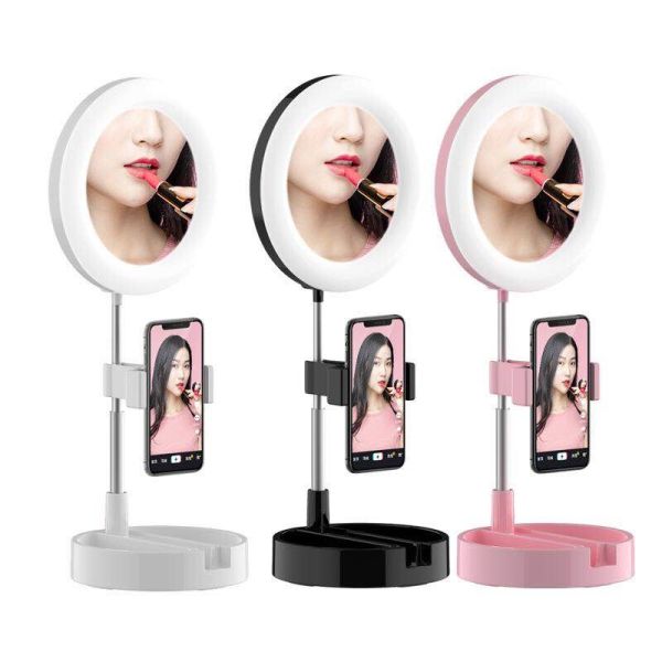 6W Ring Light With Mirror And Phone Holder