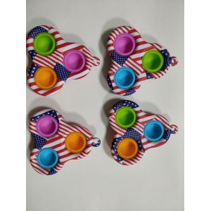 American Flag Finger Fidget Toy triangle shape bubble FCC approval