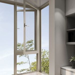 Fireproof Aluminium Frame Casement Window Horizontal Opening American Standard