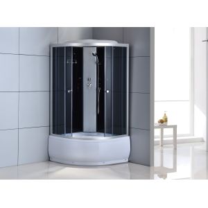 Grey Glass Wet Room Shower Enclosure 39''x39''x85''