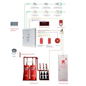 China Computer Room FM200 Fire Alarm And Fire Fighting System on sale