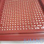 Square Hole Cabinet Door Inserts Metal Wire Mesh ODM