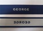 5 Cm Gray On Blue Elastic Webbing Straps Custom Logo For Underwear Waistband