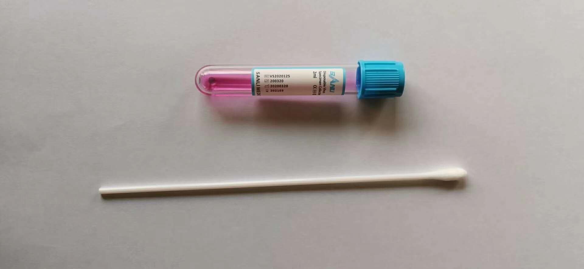 China Nasal Swab Collection PET Disposable Virus Sampling Kits on sale