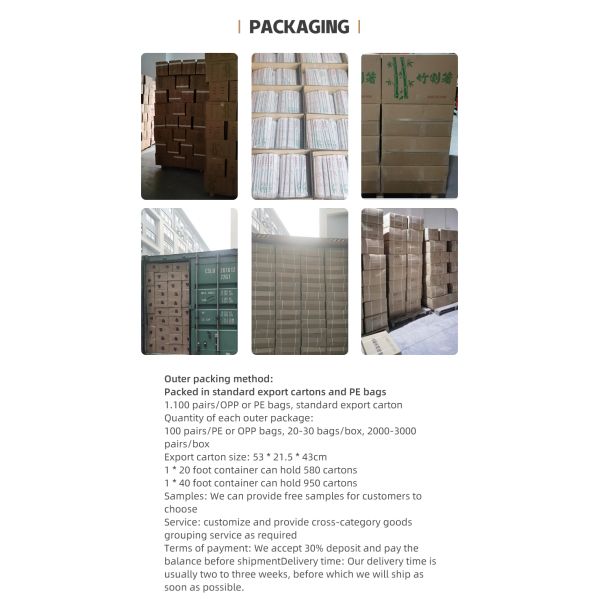 Custom Logo Engraved Disposable Chopsticks Eco-Friendly Tensoge Bamboo Chopsticks with Paper Sleeves