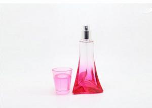 China Gradient Pink Custom Glass Perfume Bottles Pump Sprayer Sealing Type on sale