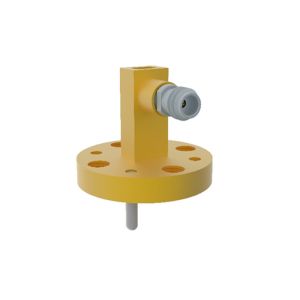 China WR12 BJ740 To 1.0mm Female Waveguide To Coax Adapter 60GHz~90GHz Right Angle 1.0/BJ740-KF on sale