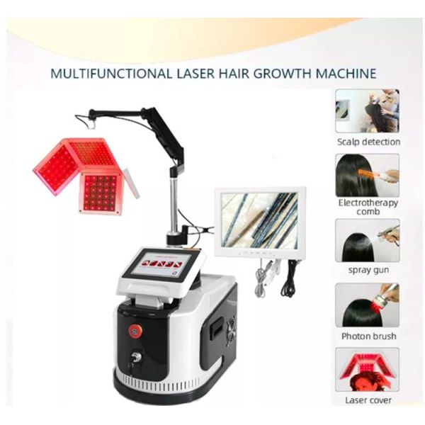 Scalp Care PDT LED Light Therapy Machine , Laser Hair Growth Machine With Analyzer