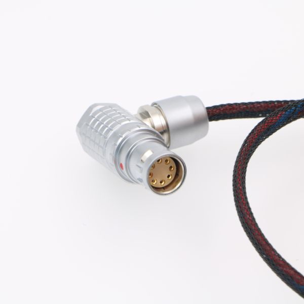 Flexible Light Arri Alexa Mini Camera Power Cable 8 Pin Right Angle to PTAP Dtap