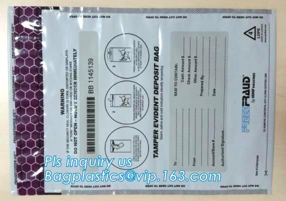 tamper proof sealing bags;security police bag;security bank coin bag, Custom Printed Self Adhesive Sealing Bank Money St