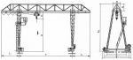 Yuantai New Rail Mounted Single Girder Gantry Crane