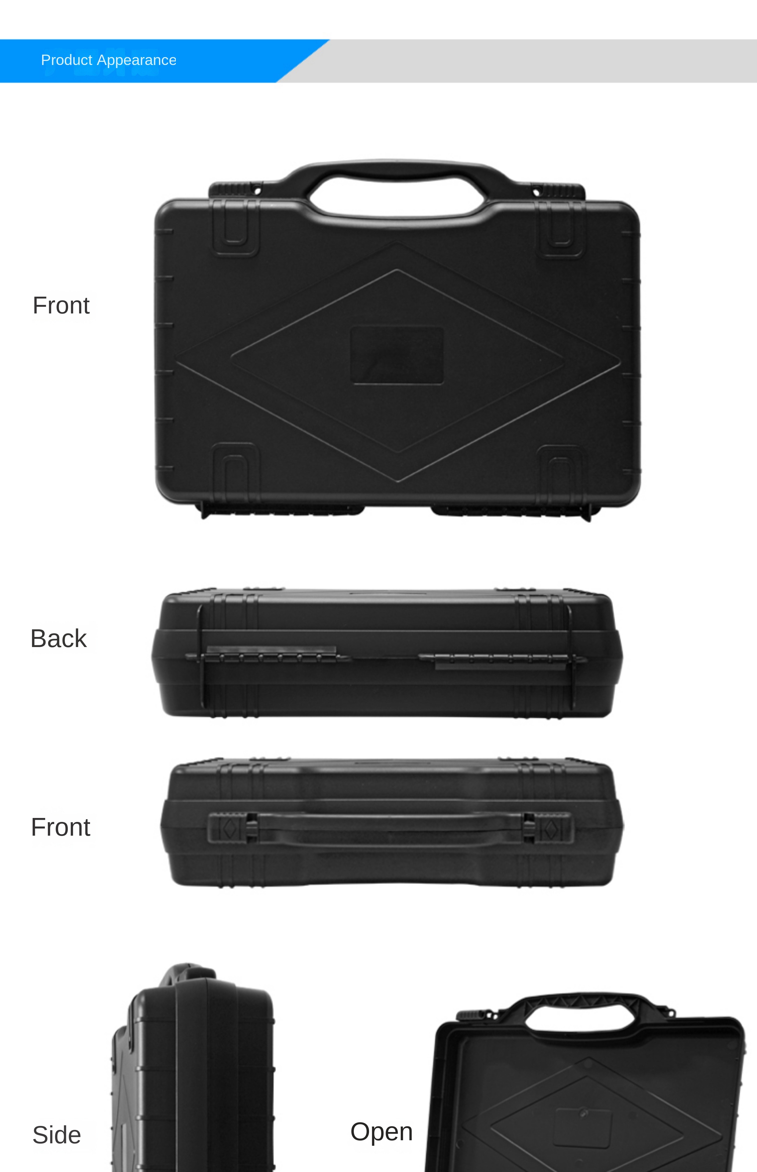 Plastic Handle Portable Multifunctional Instrument Box with Durable Thickened Plastic Case and OEM/ODM Customization Support