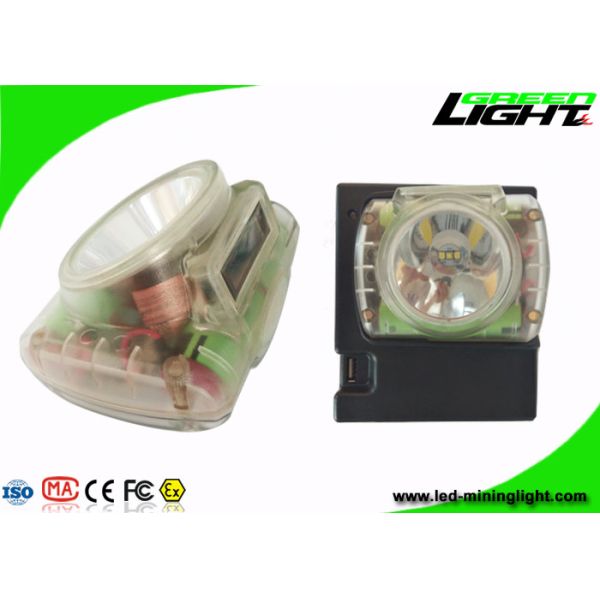 Rechargeable Cree LED Miner Cap Lamp PC ABS 1200 Battery Cycles 232lum Illuminous