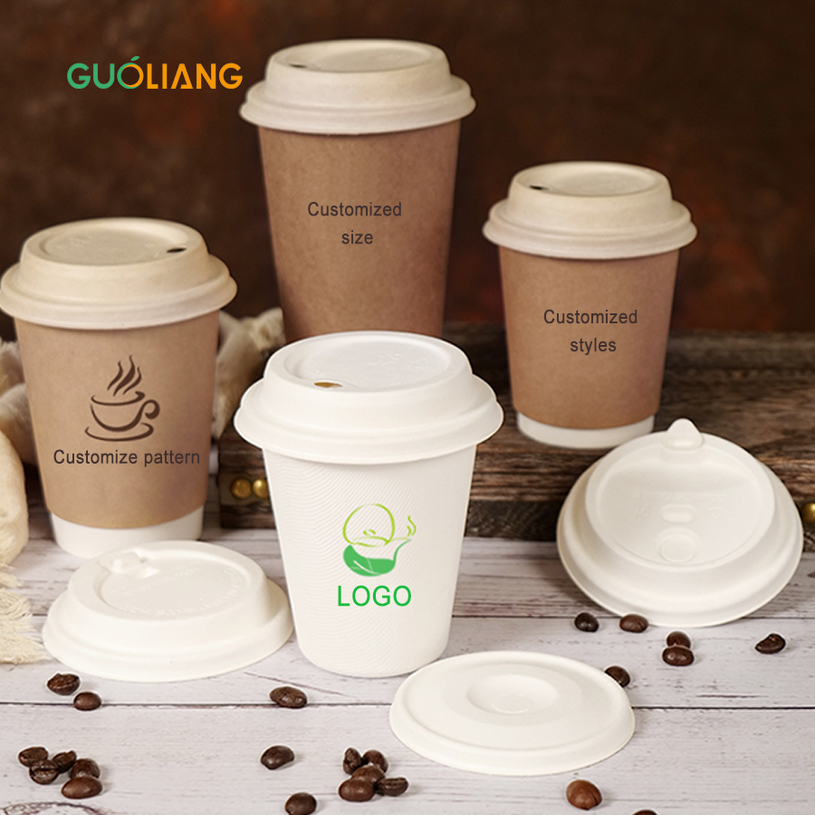 Wholesale Disposable Single Wall Recycled 8oz 12oz 16oz Coffee Paper Cup with Lid