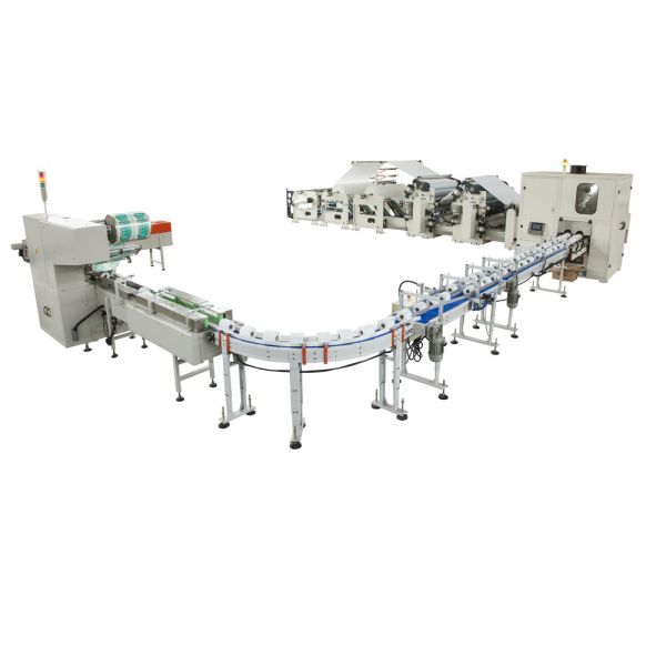 High Speed Color Glue Toilet Paper Single Roll Packing Production Line