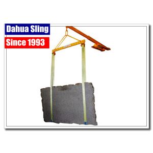 Buy cheap Large Capacity Long Green Lifting Straps , Certified Disposable Lifting Slings product