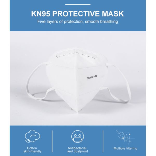 China Supplier High Quality Ear Loop Non-Woven Fabric 5 Layer Kn95 Face Mask
