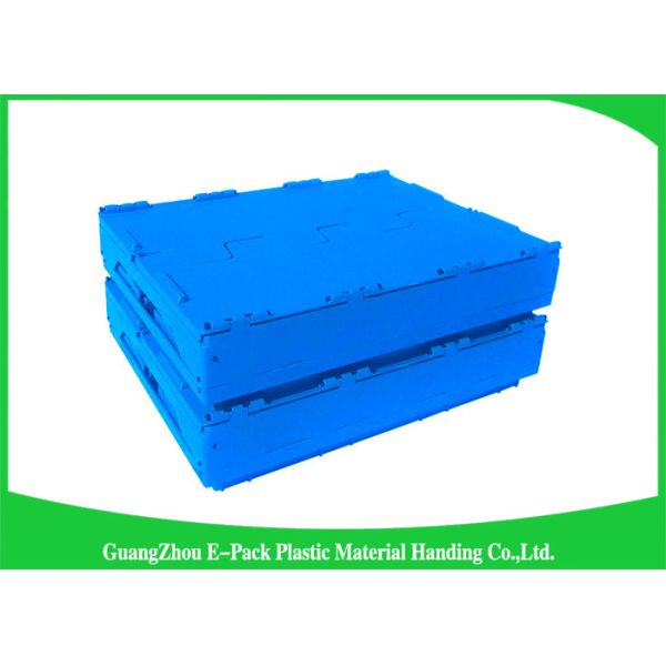 Stackable Plastic Pallet Boxes PP Material , Folding Plastic Crates Transport Moving