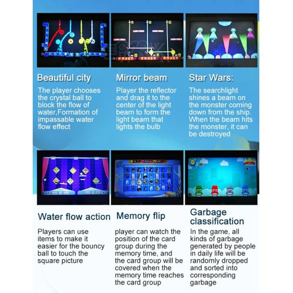 43 Inch Touch Table Fantasy Water Children'S Puzzle Lab Kids Interactive Wall