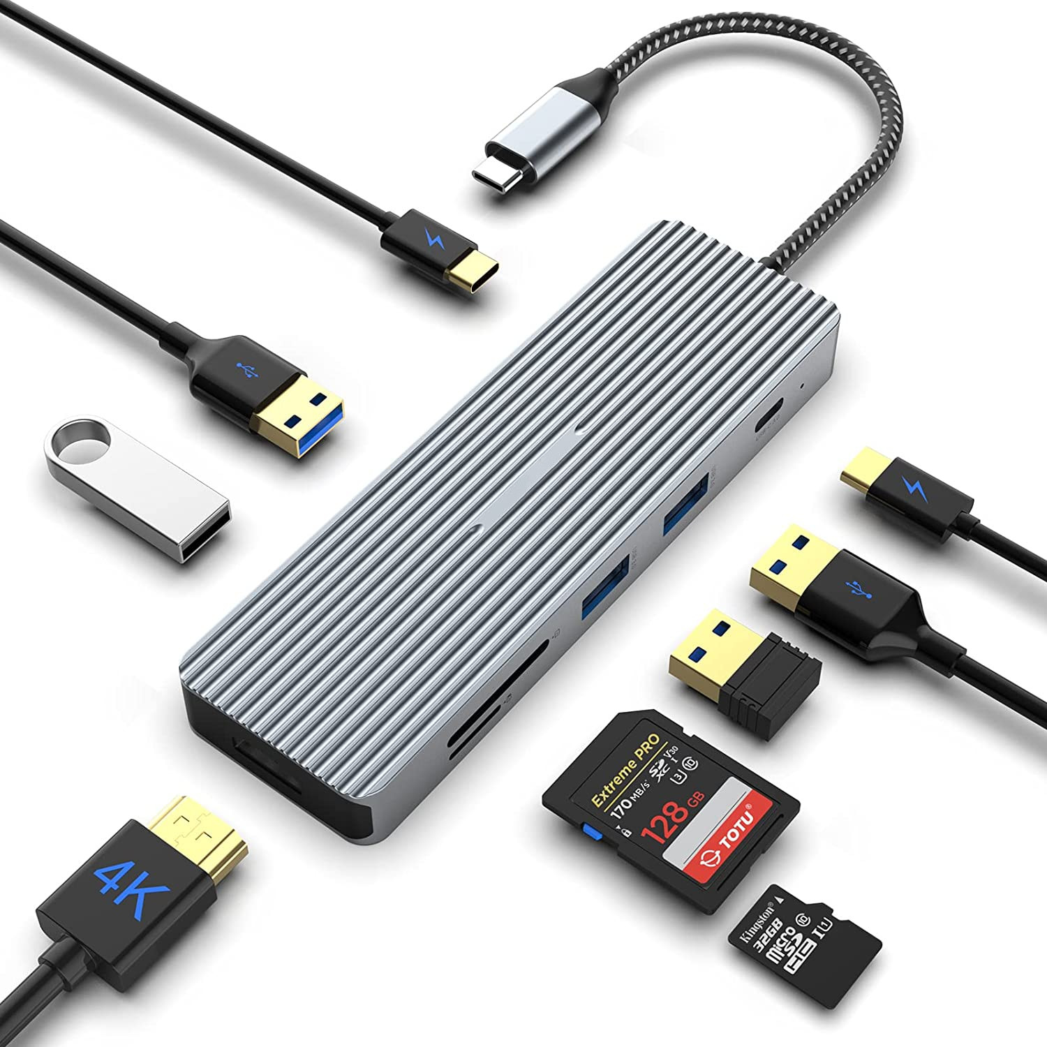 Usb-C Hub Docking Station Hdmi Dual Monitor Adapter For Laptop Docking Station