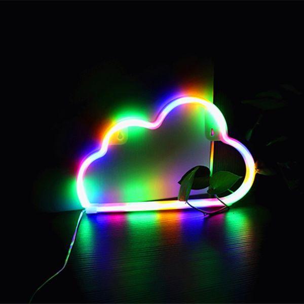 LED Cloud Neon Modeling Lights Color Lights Creative Room Hanging Wall Decorative Lights