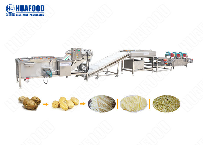 Energy Saving potato Processing Equipment , Vegetable Cleaning Equipment Simple