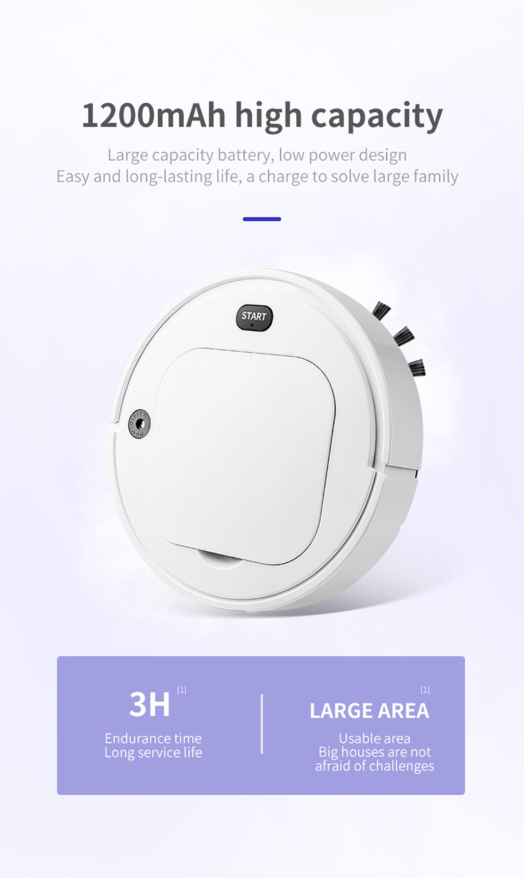 90Min 120m2 Robot Vacuum For Carpet Intelligent Home Appliances