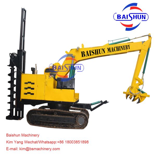 Hydraulic High Power Hole Digger Machine / Large Tractor Post Hole Digger