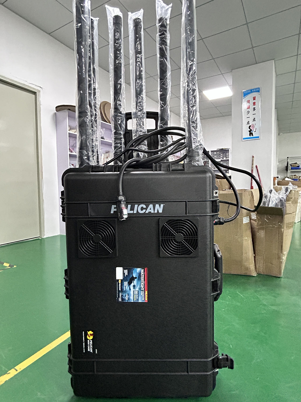 130W Prison UAV Signal Jammer Detection Defense Positioning Equipment