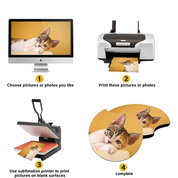 Custom Blank MDF Sublimation Cork Coasters Wear Resistant Blank Coasters For Printing