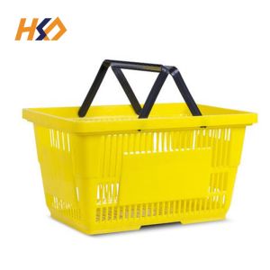 380MM 220mm 16L Plastic Rolling Basket With Handles