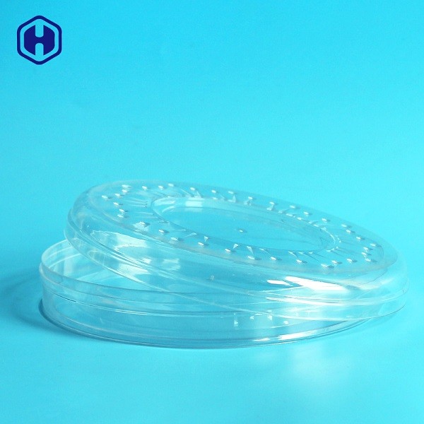 Embossed Round PET Packaging Box 9oz Sturdy Hot Filling