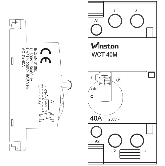 Modular Homes 2NO NC 40A Air Conditioning Parts 4 Pole Manual AC Contactor