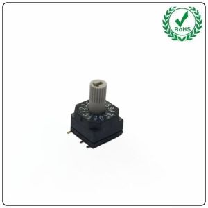 Buy cheap UL Mini Rotary Coding Switch 10mm * 10mm 100mA product