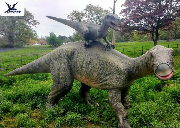 Quality Dinosaur Replicas Life Size , Dinosaur Garden Sculpture For Forest Playground Decoration for sale