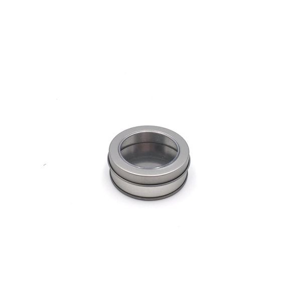 Cylinder Rustproof Printed Tin Boxes Multipurpose With PVC Window