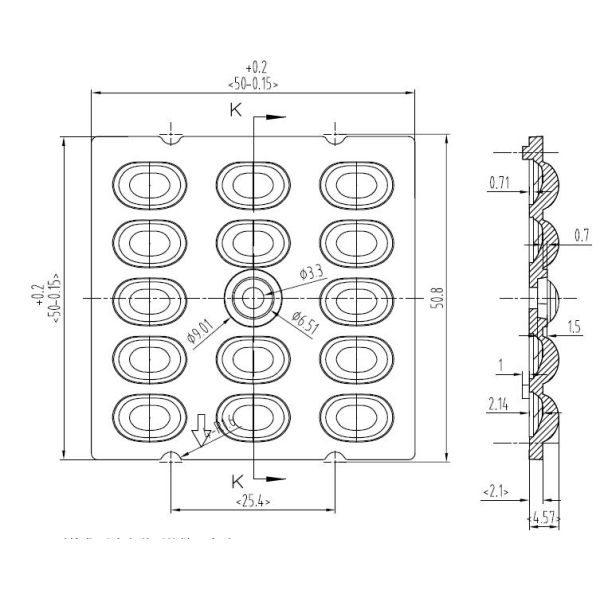 TYPE5 SMD 3030 LED Multi Lens 152 Degree Optical Lenses For LED Parking Light