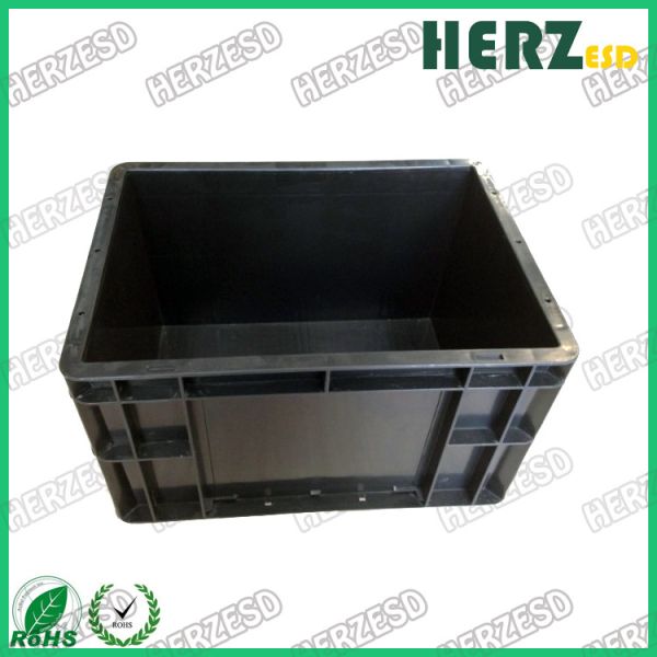Circulation ESD Storage Box Conductive Injection Interior Size 565 X 365 X 220mm