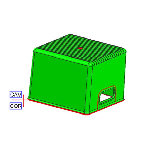 PET Transparent Material Cold Runner Injection Molding High Polish Two Different Size Bins