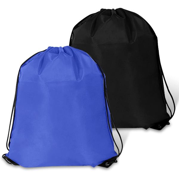 Soft Shockproof Drawstring Bag Backpack Black Gym Bulk Cinch Tote Sackpack