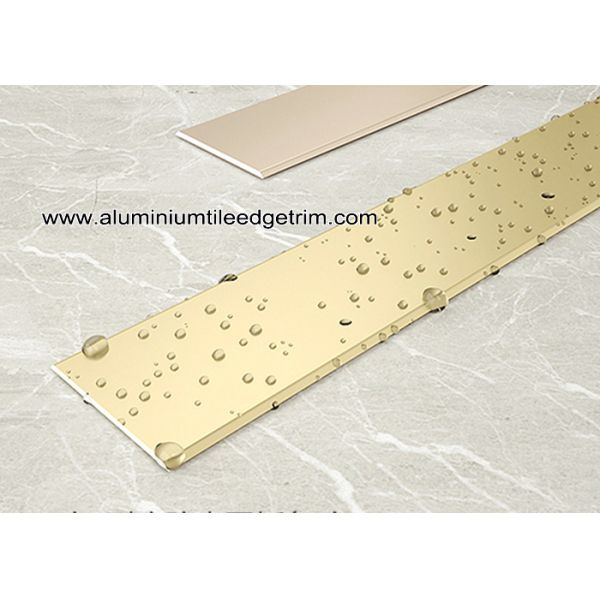 Flat Tile Trim / Metal Decorative Transition Strips For Wall Tile Separation