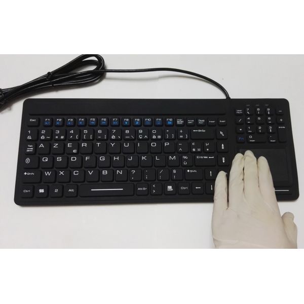 Nordic Russian Industrial Backlit Mechanical Keyboard , Touch Mouse Rubber Dome Keyboard