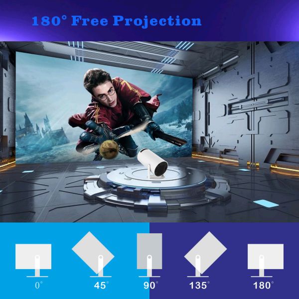 Smart Projector 1080P Home Theater Projector with 8000K ± 1000K Color Temperature