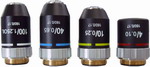 Laboratory Labeled Compound Microscope , Wide Field Microscopy Eyepiece WF10X / 20
