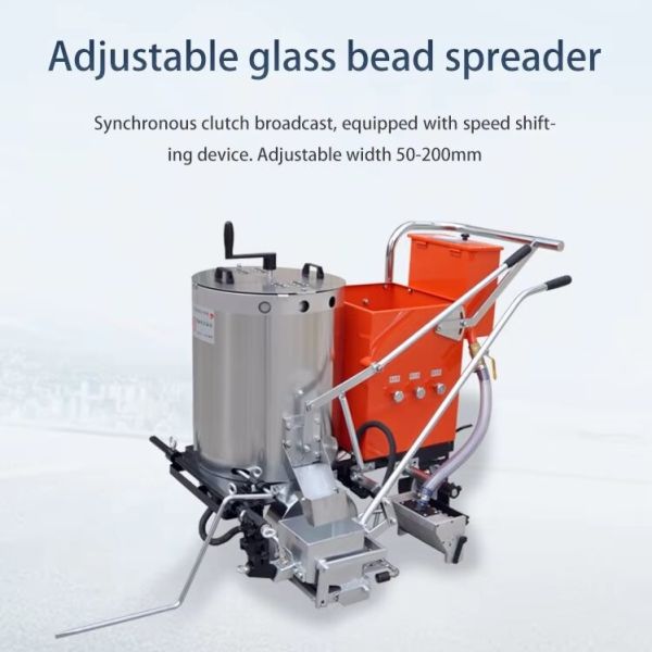 Thermoplastic Road Paint Machine Hand Push Road Marking Machine With Adjustable Dispenser