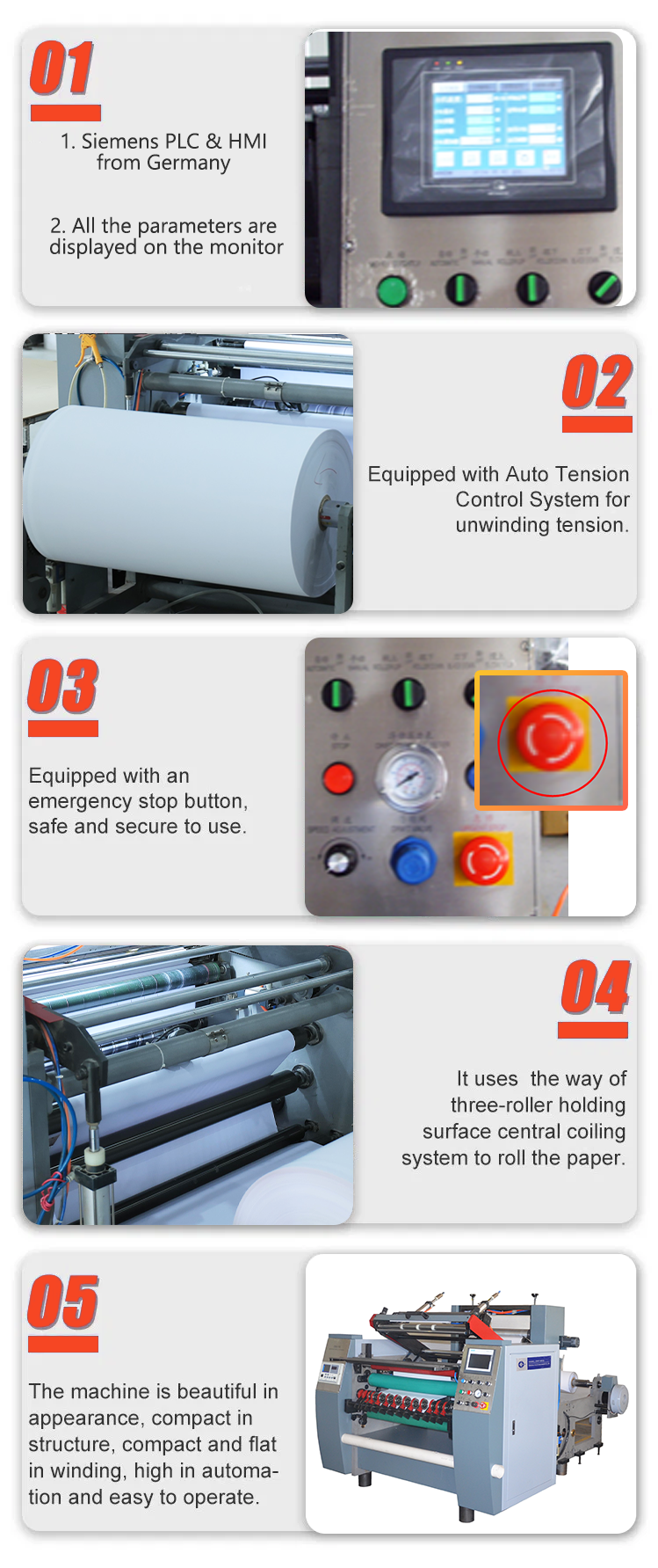 Thermal Paper Slitting Machine for NCR & ATM Paper Rolls - 900mm Max Width