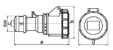 Male And Female Electrical Plugs 3 Core 4 Core 5 Core Industry Electrical