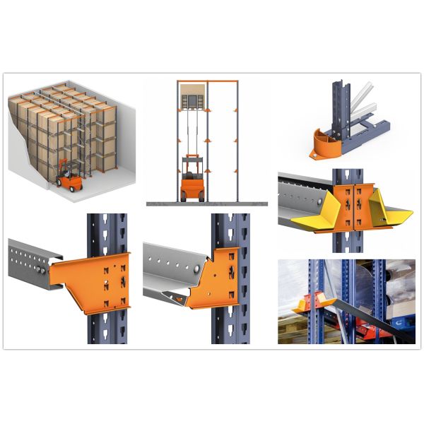 New Type Industrial Storage Metal Drive-in Warehouse Rack with High Quality